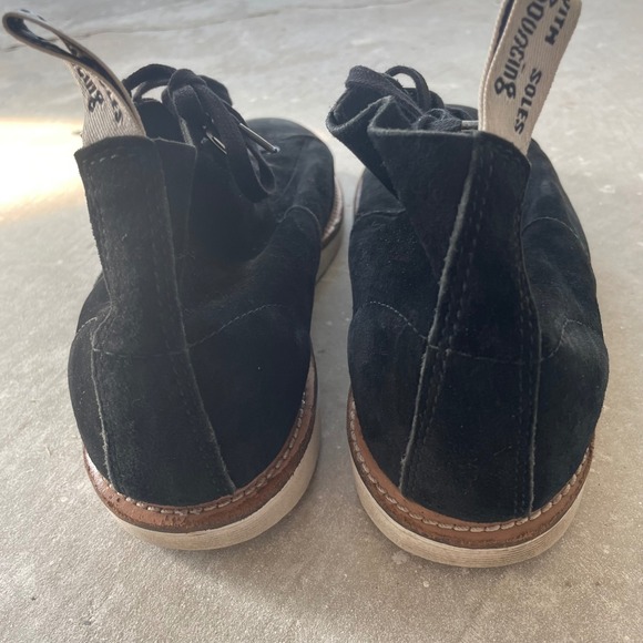 Dr Martens Lesley size 10 womens Black Suede Ankle Boots Lace Up Doc EUC Shoes - Picture 9 of 16